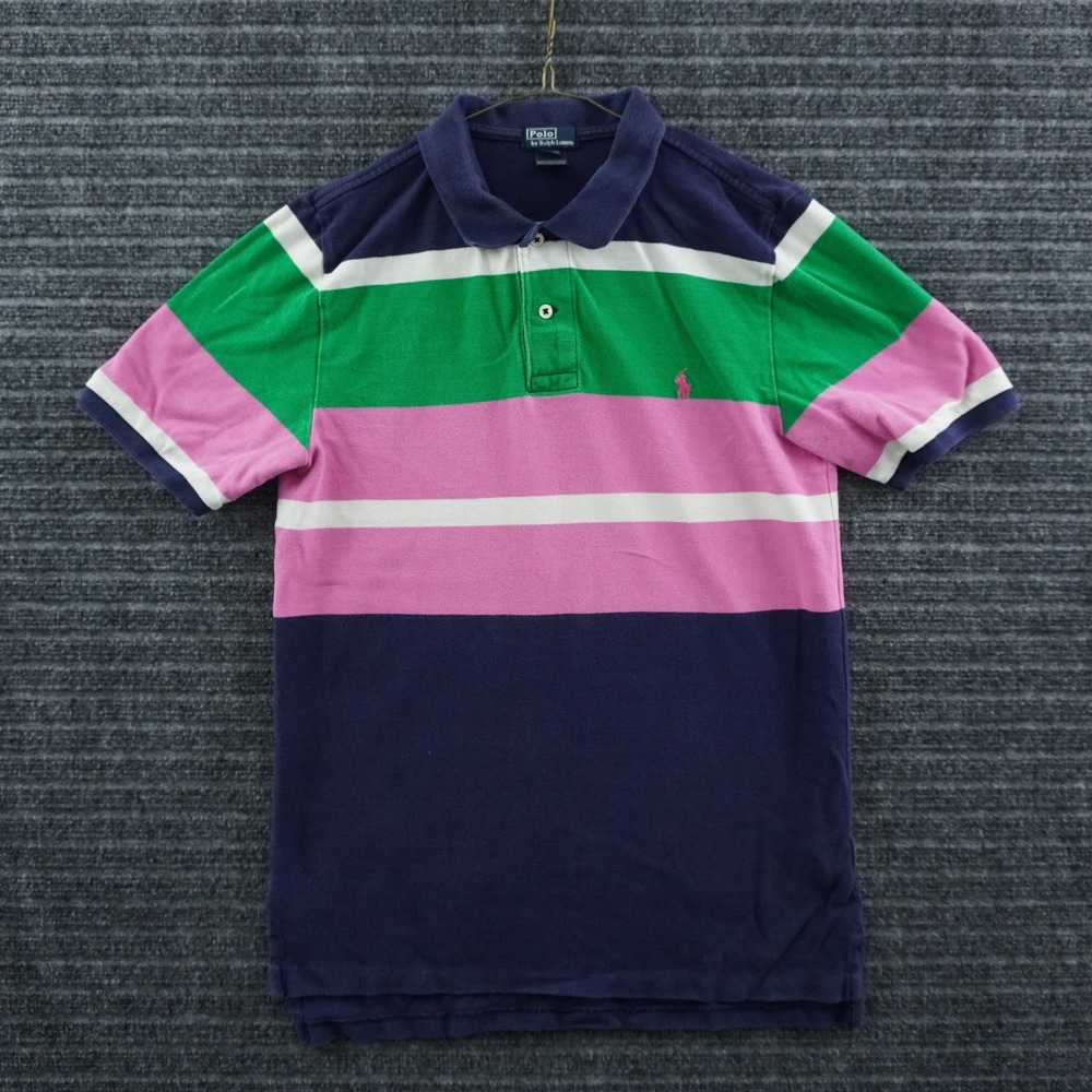 Polo Ralph Lauren Polo Shirt Boys XL 18-20 Multicolor Striped Short‎ Sleeve Pony
